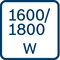 Menovitý príkon 1 600/1 800 W