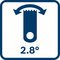 Amplitúda oscilácie 2,8°