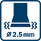 Hodnota emisie vibrácií ah ∅ 2,5 mm