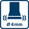 Hodnota emisie vibrácií ah ∅ 4,0 mm