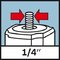 Závitové upínanie 1/4&quot;; 1/4&quot; závit na st
