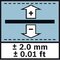 Tolerancia 2 mm/0,1 ft; Presnosť merania ±2 mm/±0,