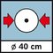 GWM 40 diameter 40 cm; Priemer kolesa 40 cm