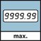 GWM 40 Measurement; Maximálna hodnota merania 9999