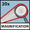 Magnetification 20x; Zväčšenie až o 20x