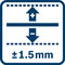 Presnosť merania; ±1,5 mm plus odchýlka závislá od