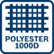 Vak je vyrobený z polyesterového materiálu 1000D d