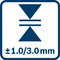 Presnosť merania ± 1,0/3,0 mm