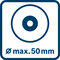 Priemer kotúča max. 50 mm
