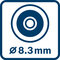 Priemer hlavice kamery; 8.3 mm