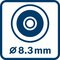 Priemer hlavice kamery; 8.3 mm