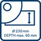 Max. hĺbka rezu 60 mm