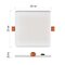 LED panel 155×155, štvorcový vstavaný biely,13,5W neut.b.,IP65