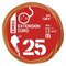 Predlžovací kábel 25 m / 1 zásuvka / oranžový / PVC / 250 V / 1,5 mm2