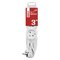 Predlžovací kábel 3 m / 3 zásuvky / biely / PVC / 1,5 mm2