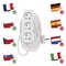 Predlžovací kábel 3 m / 3 zásuvky / biely / PVC / 1,5 mm2