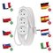 Predlžovací kábel 5 m / 3 zásuvky / biely / PVC / 1 mm2