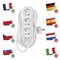 Predlžovací kábel 7 m / 3 zásuvky / biely / PVC / 1 mm2