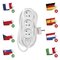 Predlžovací kábel 7 m / 3 zásuvky / biely / PVC / 1,5 mm2
