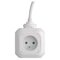 Predlžovací kábel - kocka 1,9 m / 4 zásuvky / biely / PVC / s USB / 1 mm2
