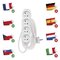 Predlžovací kábel 3 m / 4 zásuvky / biely / PVC / 1,5 mm2
