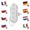 Predlžovací kábel 5 m / 4 zásuvky / biely / PVC / 1 mm2