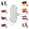Predlžovací kábel 5 m / 4 zásuvky / biely / PVC / 1,5 mm2