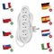 Predlžovací kábel 7 m / 4 zásuvky / biely / PVC / 1 mm2