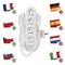Predlžovací kábel 10 m / 4 zásuvky / biely / PVC / 1 mm2