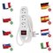 Predlžovací kábel 2 m / 3 zásuvky / s vypínačom / biely / PVC / 1 mm2