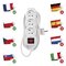 Predlžovací kábel 5 m / 3 zásuvky / s vypínačom / biely / PVC / 1 mm2