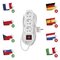 Predlžovací kábel 5 m / 3 zásuvky / s vypínačom / biely / PVC / 1,5 mm2