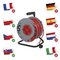 Predlžovací kábel na bubne 50 m / 4 zásuvky / červený / PVC / 230 V / 1,5 mm2