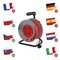 Predlžovací kábel na bubne 15 m / 4 zásuvky / červený / PVC / 230 V / 1 mm2