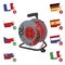 Predlžovací kábel na bubne 20 m / 4 zásuvky / červený / PVC / 230 V / 1 mm2