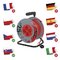 Predlžovací kábel na bubne 25 m / 4 zásuvky / červený / PVC / 230 V / 1 mm2