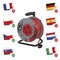 Predlžovací kábel na bubne 30 m / 4 zásuvky / červený / PVC / 230 V / 1 mm2