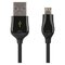 USB kábel 2.0 A/M - micro B/M 1m čierny, Quick Charge