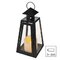 LED lampáš čierny, hranatý, 26,5 cm, 3x AAA, vnútorný, vintage