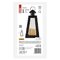 LED lampáš čierny, hranatý, 26,5 cm, 3x AAA, vnútorný, vintage