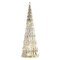 LED vianočný sklenený stromček, 27 cm, 2x CR2032, vnútorný, teplá biela, časovač