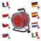 Predlžovací kábel na bubne 25 m / 4 zásuvky / čierny / PVC / 230 V / 1,5 mm2