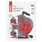 Predlžovací kábel na bubne 25 m / 4 zásuvky / čierny / PVC / 230 V / 1,5 mm2