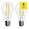 LED žiarovka Filament A60 5,9W E27 teplá biela, 2 ks