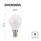 LED žiarovka Classic Mini Globe 6W E14 teplá biela