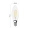 LED žiarovka Filament sviečka / E14 / 3,4 W (40 W) / 470 lm / Neutrálna biela