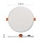 LED panel 185mm, kruhový vstavaný biely, 19W neutr. b., IP65