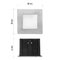 LED orientačné vstavané svietidlo 80×80, 1,5W teplá b.,IP65