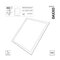 LED panel DAXXO backlit 60×60, štvorcový vstavaný biely, 36W neutrálna b.