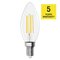 LED žiarovka Filament sviečka A CLASS/ E14 / 3,8 W (60 W) / 806 lm / Teplá biela